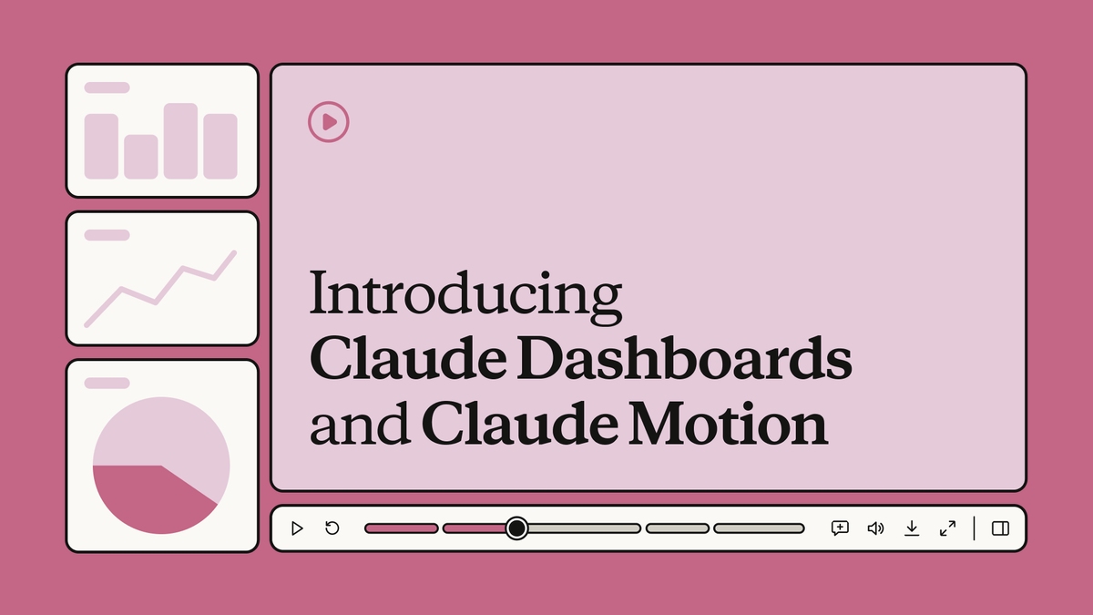 Claude Dashboards and Claude Motion are in beta