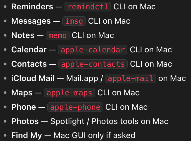 Grok Bot workaround for missing Apple connectors