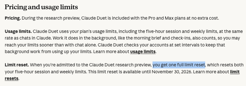 Anthropic's Claude Duet (a 24/7 background agent, which the quoted post says runs on Opus 5.5) is in…